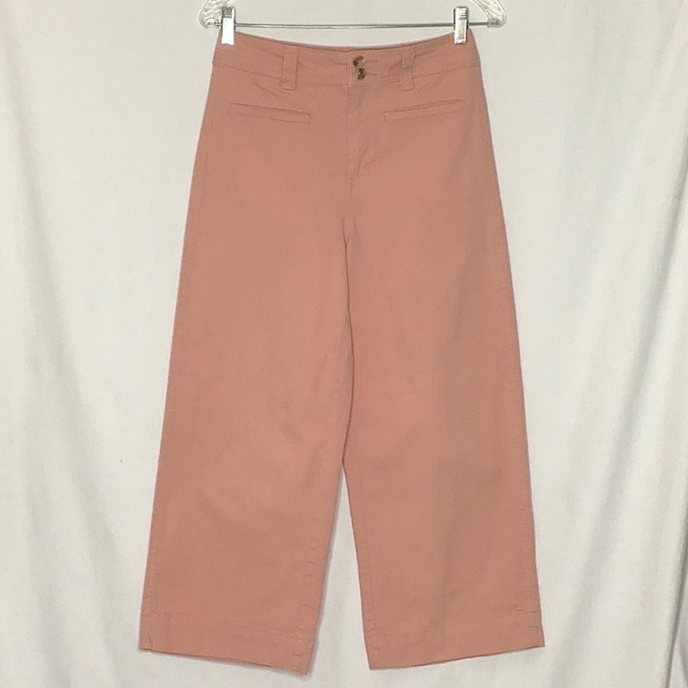 High Rise Wide Leg Cropped Pants Size 2